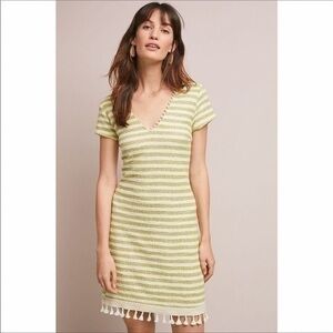 Anthropologie Dolan Striped Tassel  Dress size Small